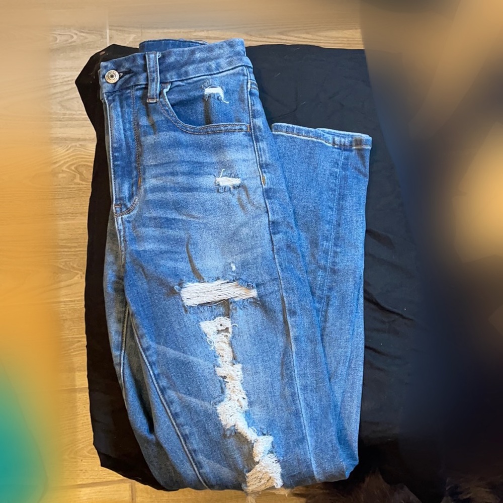 american eagle high waisted jeans